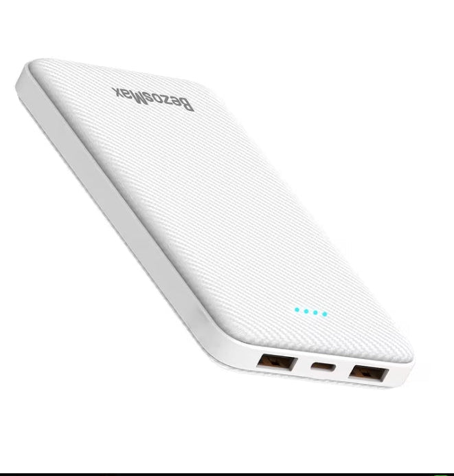 Portable, lightweight, slim Bezosmax power bank.