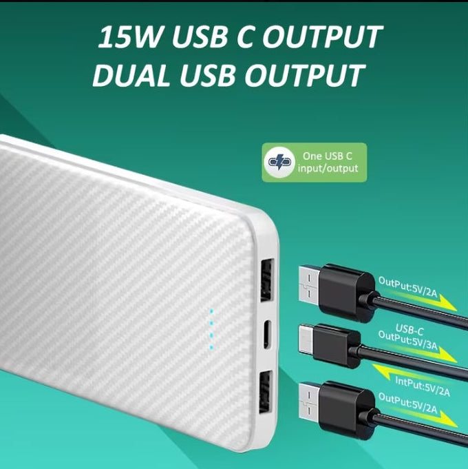 Portable, lightweight, slim Bezosmax power bank.